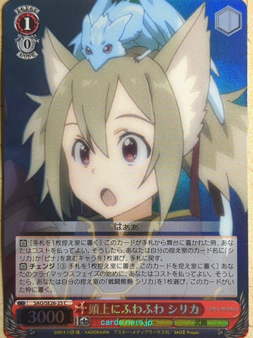 Weiss Schwarz Sword Art Online SAO/SE26-25CF C Silica Trading Card NM