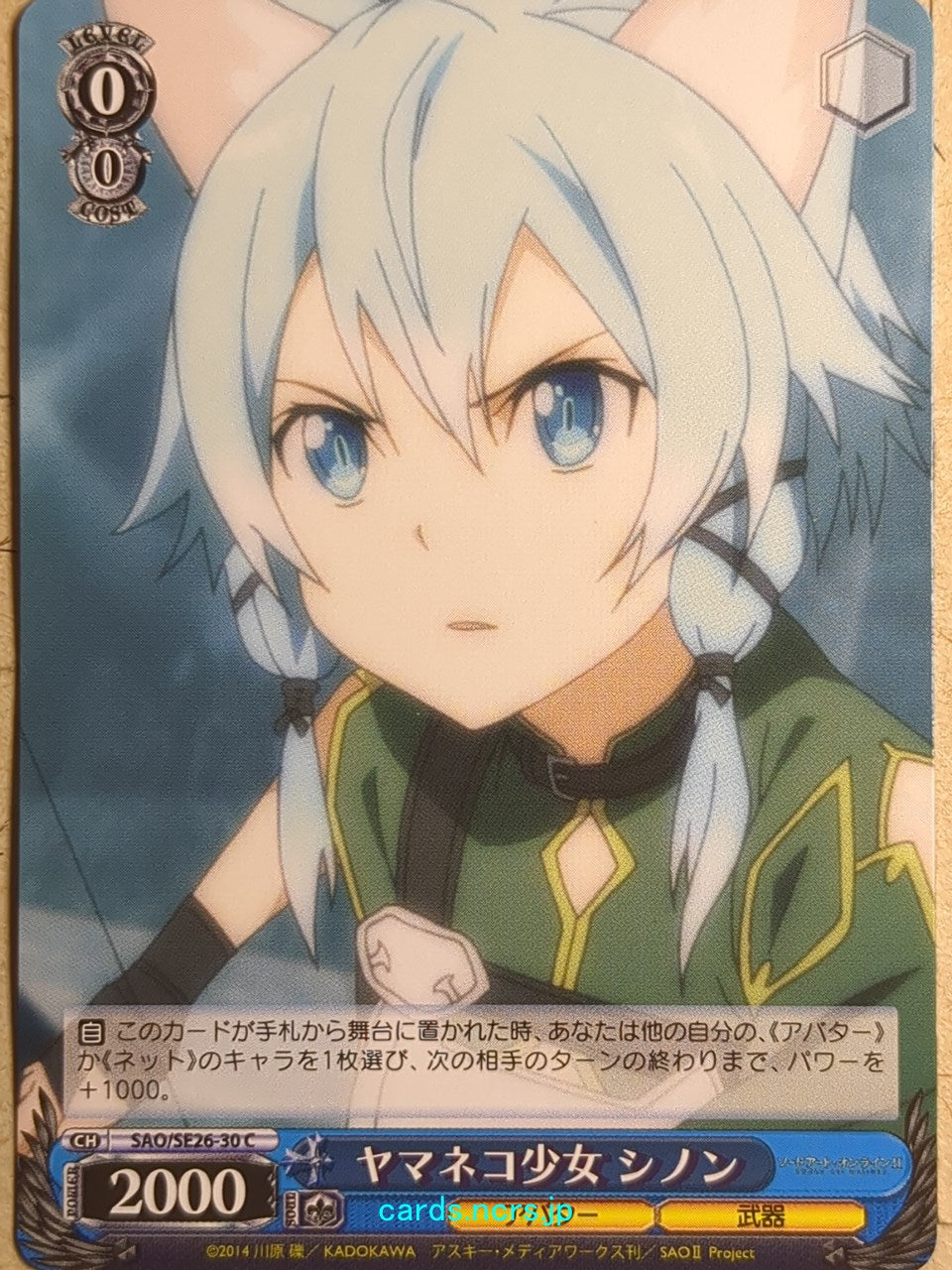 Weiss Schwarz Sword Art Online SAO/SE26-30C C Sinon Trading Card NM
