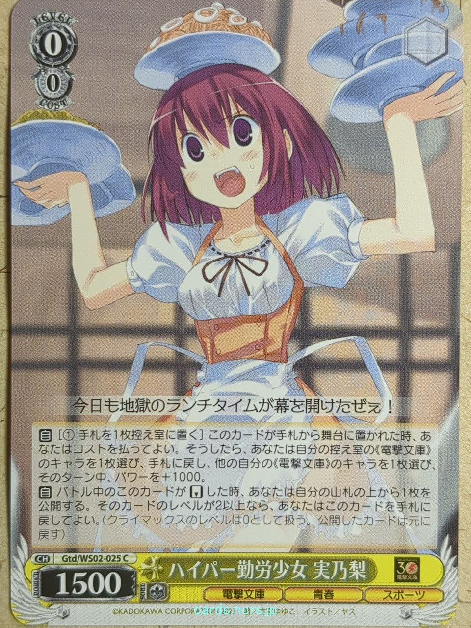 Weiss Schwarz Toradora! Gtd/WS02-025C C Minori Kushieda Trading Card NM