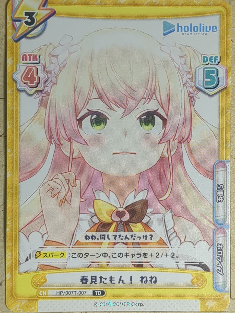 Re birth for you Hololive RE/HP/007T-007 TD Momosuzu Nene Trading Card NM