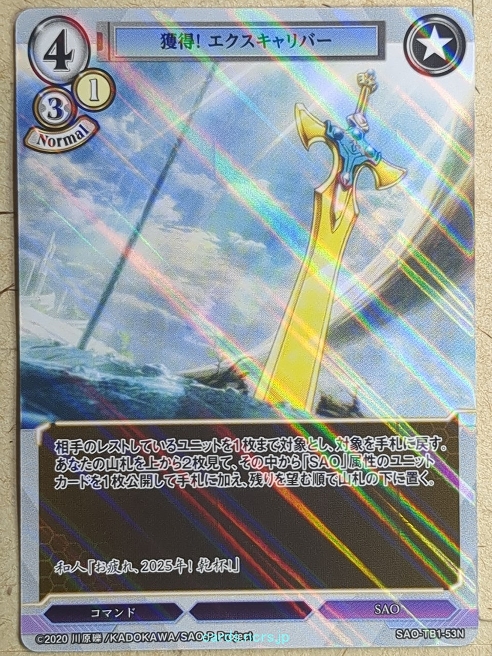 Build Divide Sword Art Online BD/SAO-TB1-53NH N Holo Trading Card NM