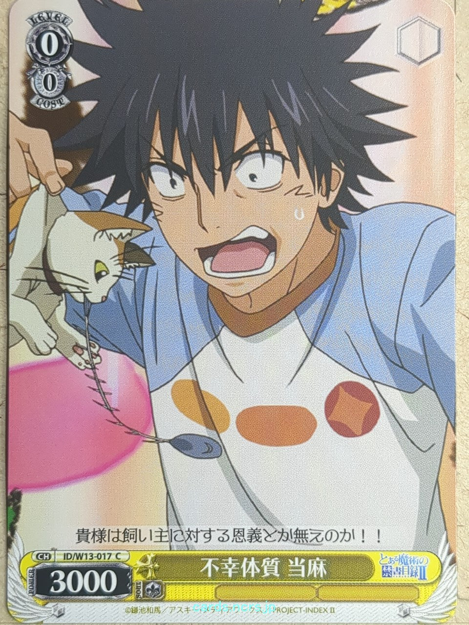 Weiss Schwarz A Certain Magical Index ID/W13-017C C Toma Kamijo Trading Card NM