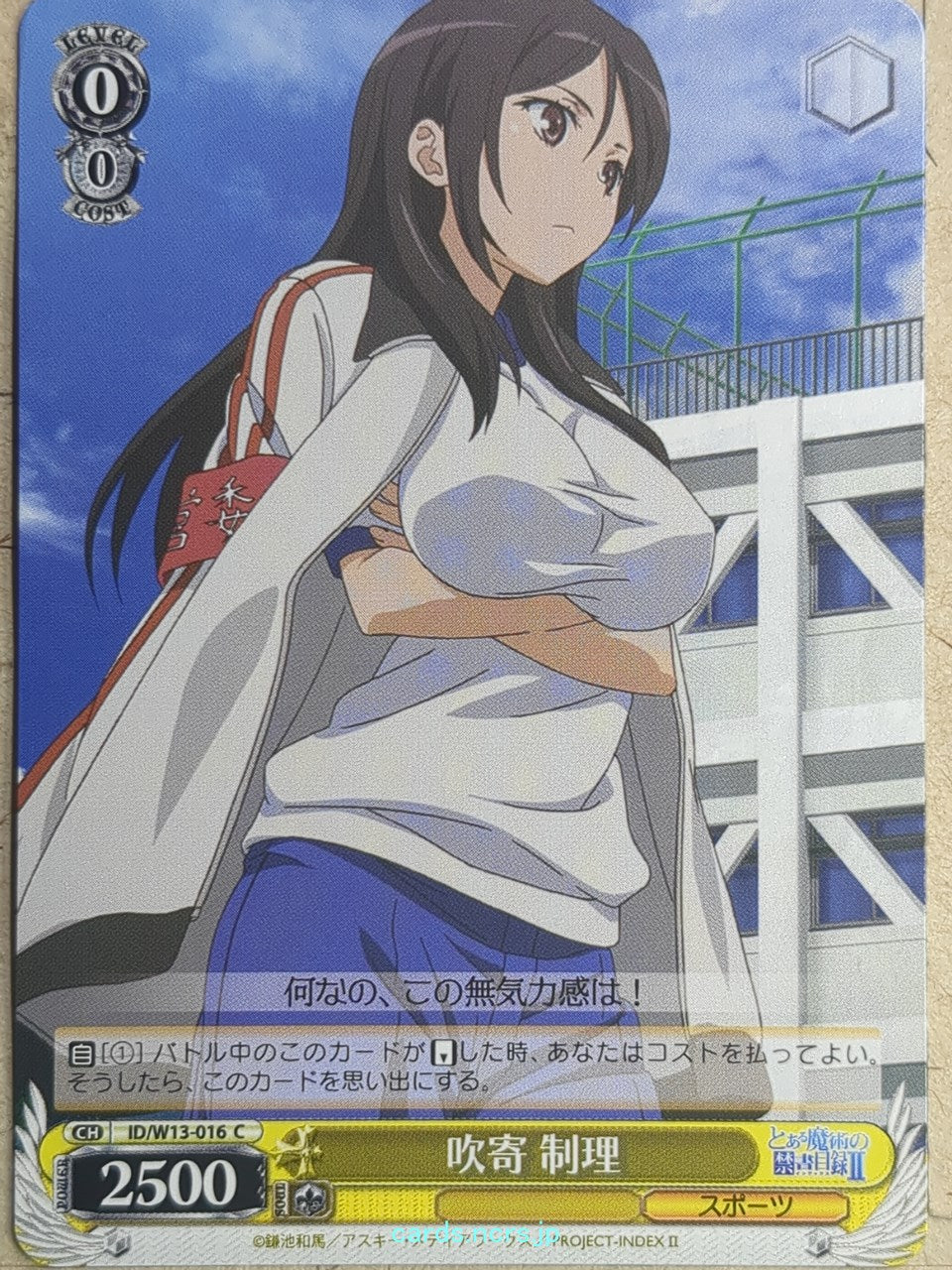 Weiss Schwarz A Certain Magical Index ID/W13-016C C Seiri Fukiyose Trading Card NM