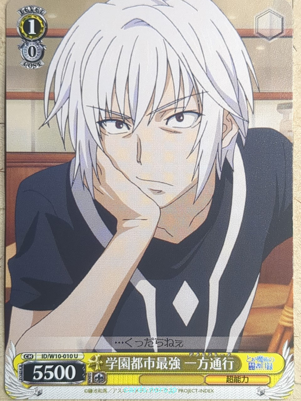 Weiss Schwarz A Certain Magical Index ID/W10-010U U Accelerator Trading Card NM