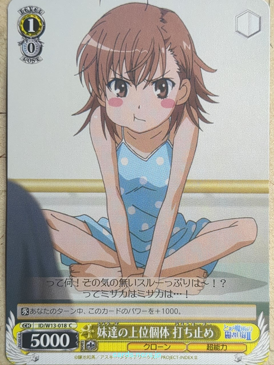 Weiss Schwarz A Certain Magical Index ID/W13-018 C Last Order Trading Card NM
