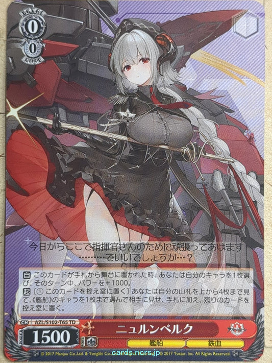 Weiss Schwarz Azur Lane -Nurnberg-   Trading Card AZL/S102-T65TD