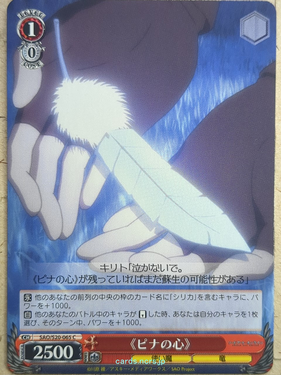 Weiss Schwarz Sword Art Online SAO/S20-065C C Pina Trading Card NM