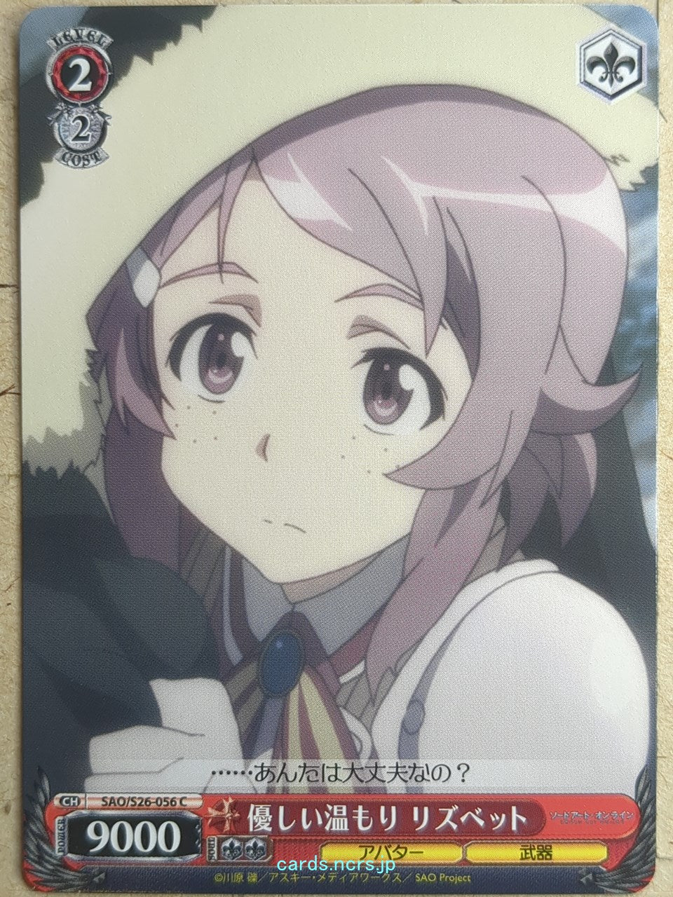 Weiss Schwarz Sword Art Online SAO/S26-056C C Lizbeth Trading Card NM