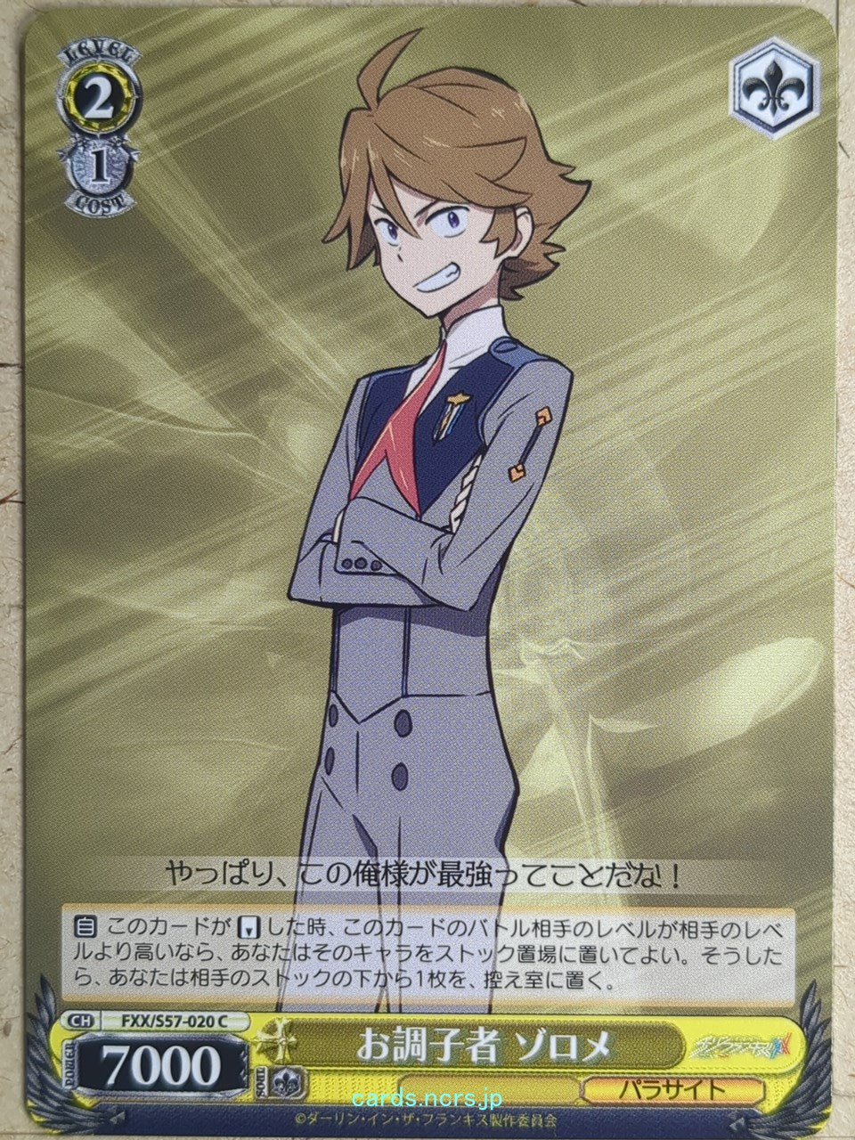 Weiss Schwarz Darling in the Franxx FXX/S57-020C C Zorome Trading Card NM