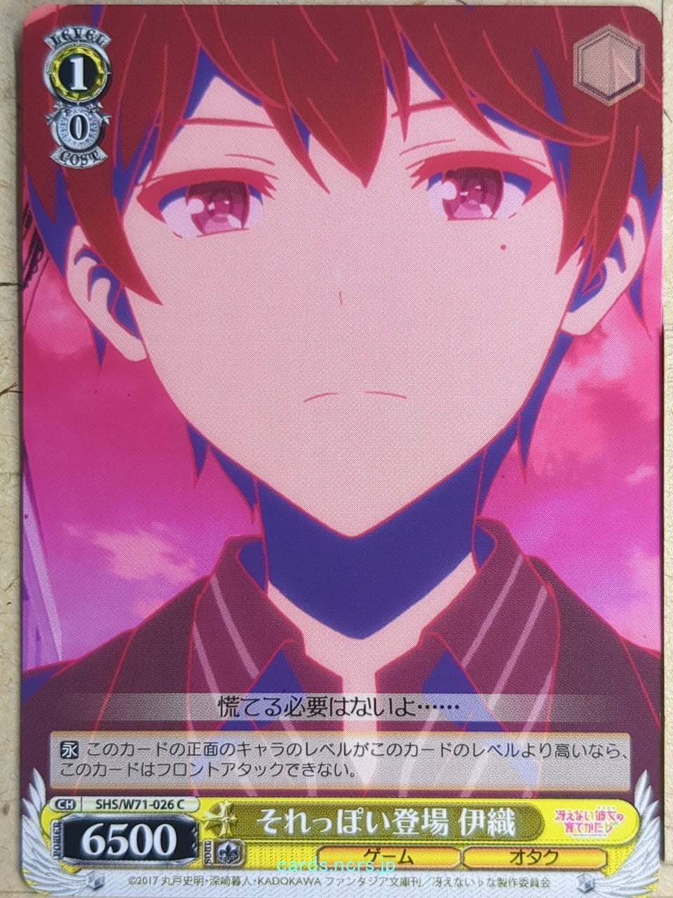 Weiss Schwarz How to raise a Boring Girlfriend SHS/W71-026C C Hashima Iori Trading Card NM