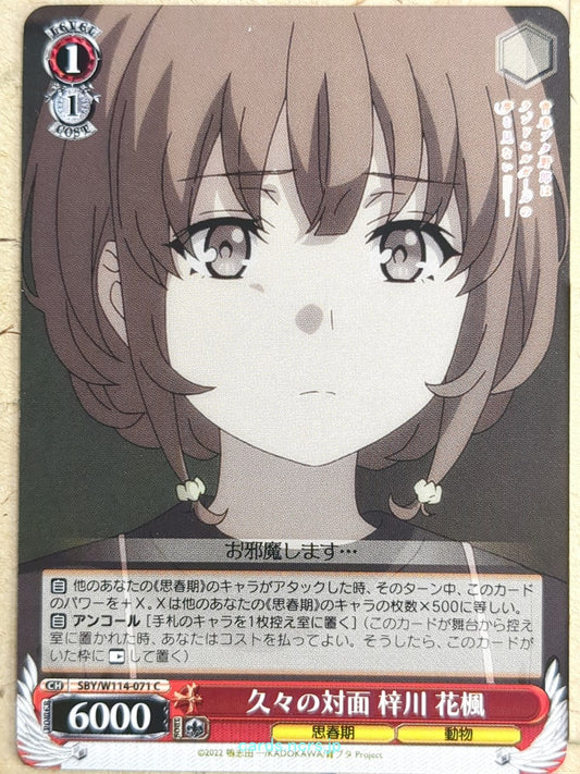 Weiss Schwarz Rascal Does Not Dream of Bunny Girl Senpai SBY/W114-071C C Kaede A
