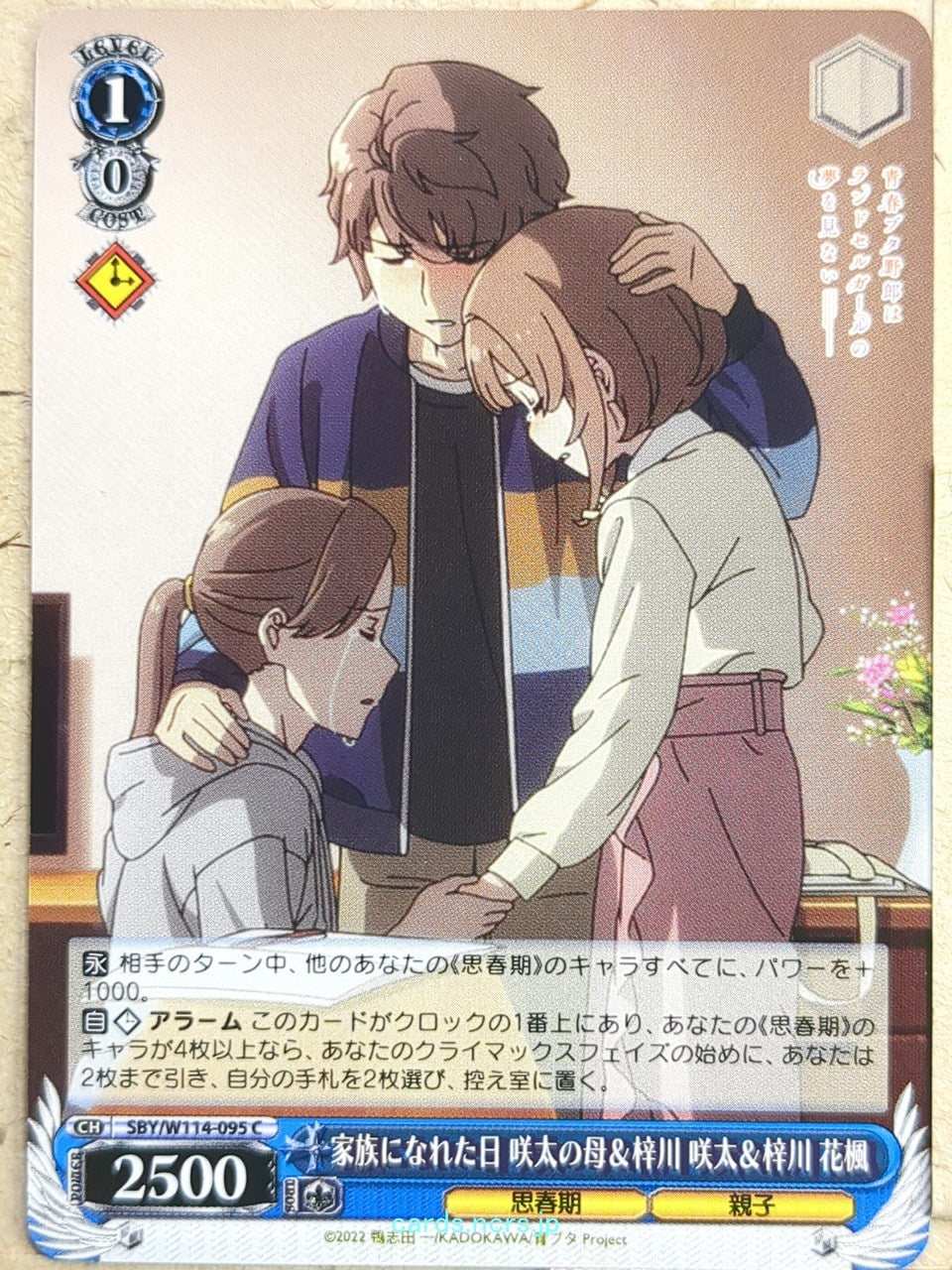 Weiss Schwarz Rascal Does Not Dream of Bunny Girl Senpai SBY/W114-095C C Kaede Azusagawa Trading Card NM