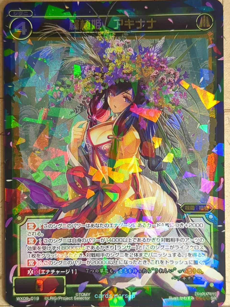 Wixoss Bk Wixoss WX09-019 SR Akinana Trading Card NM