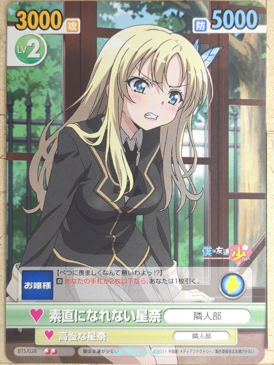Victory Spark Haganai VS/BTS/028 2 Star Sena Kashiwazaki Trading Card NM