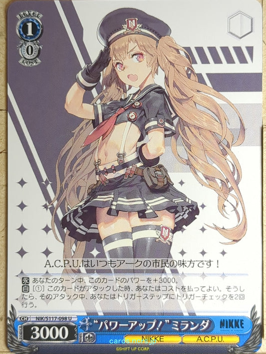 Weiss Schwarz NIKKE NIK/S117-098U U Miranda Trading Card NM