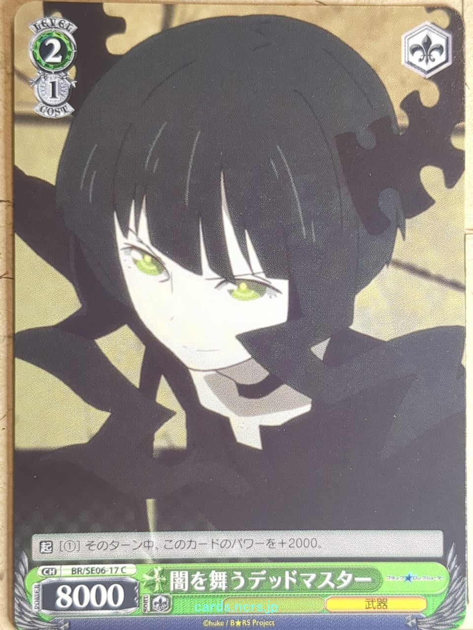 Weiss Schwarz Black rock shooter BR/SE06-17C C Dead Master Trading Card NM