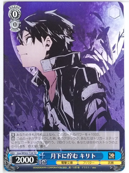 Weiss Schwarz Sword Art Online Gso/WS02-T34TD TD Kirito Trading Card NM