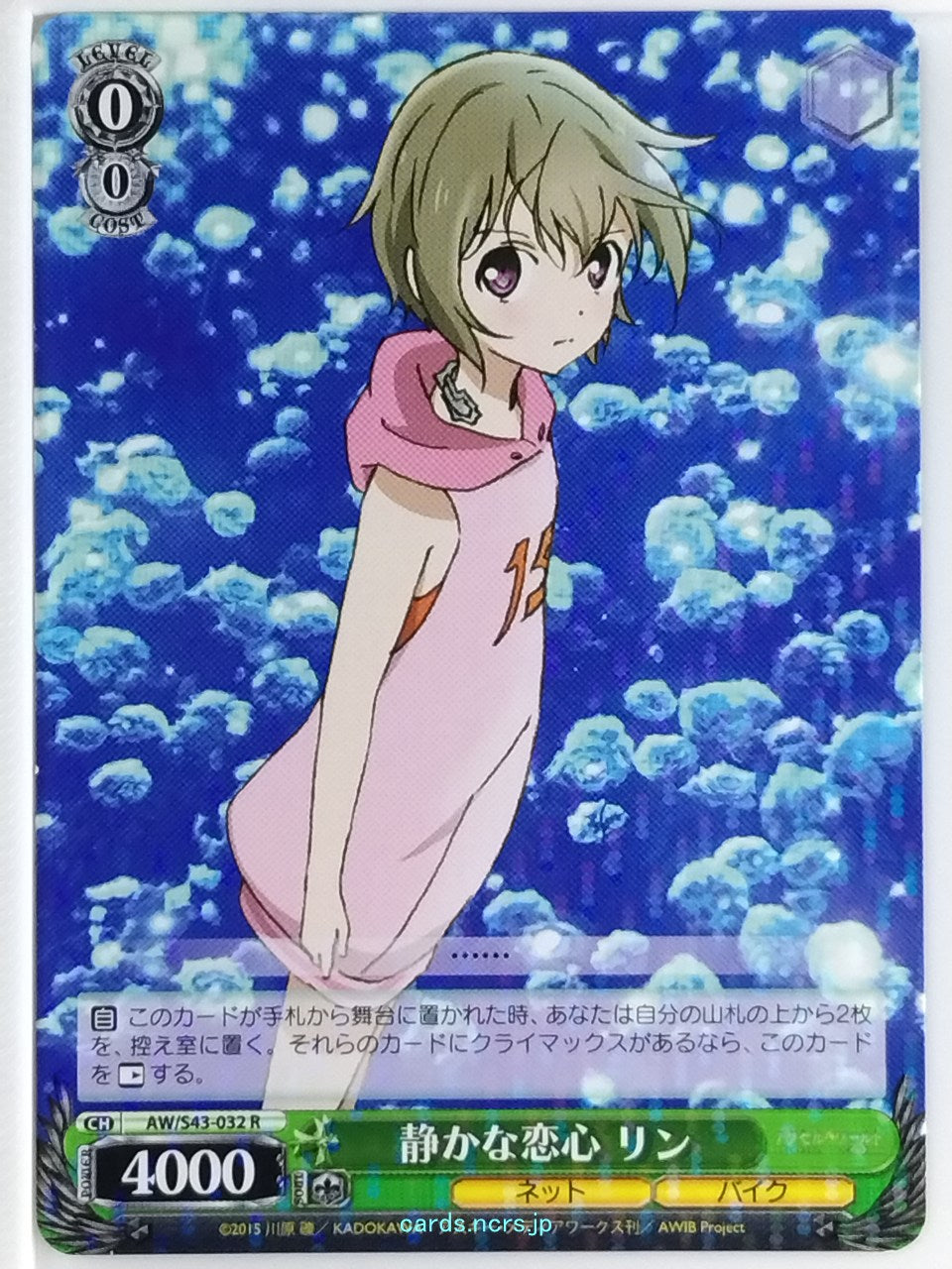 Weiss Schwarz Accel World AW/S43-032R R Rin Trading Card NM