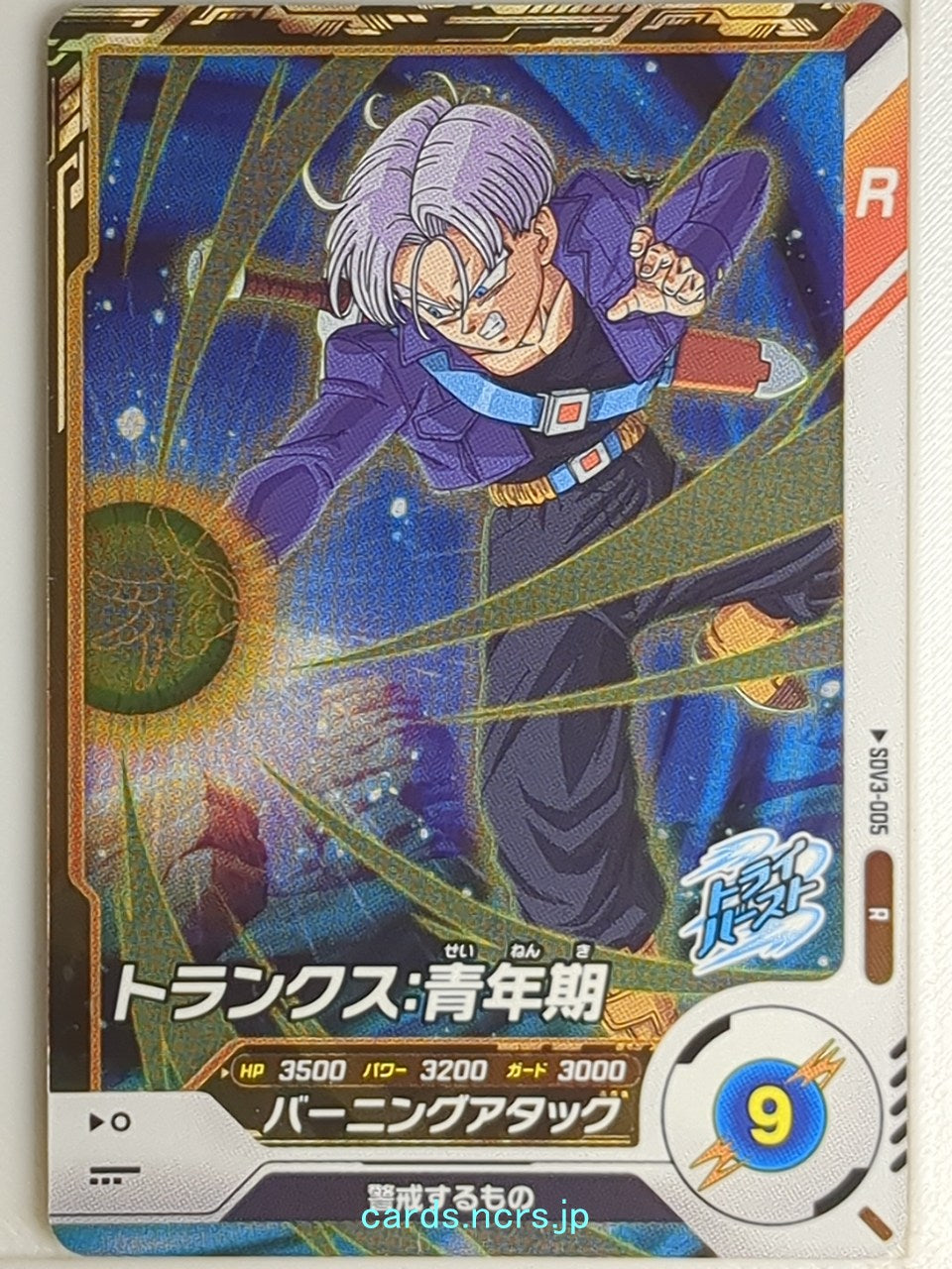 DragonBall Super Divers Dragon Ball DSD/SDV3-005 R Trunks Trading Card NM