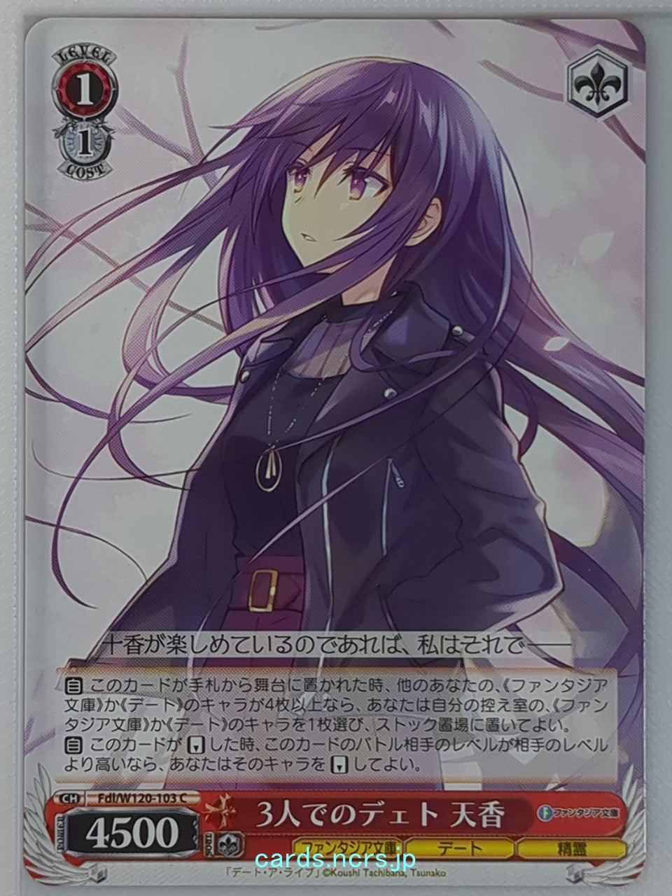 Weiss Schwarz Date A Live Fdl/W120-103C C Tenka Yatogami Trading Card NM