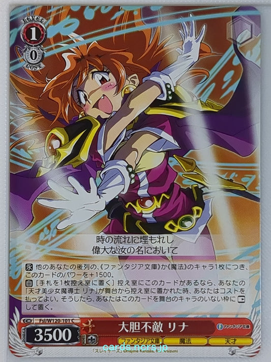 Weiss Schwarz Slayers Fsl/W120-101C C Lina Inverse Trading Card NM