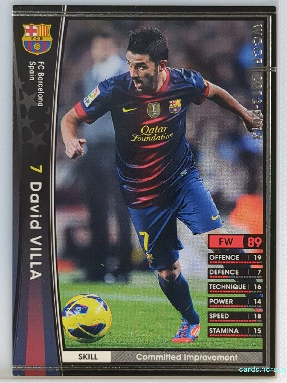 Panini WCCF Football WCCF/2012-2013-336/384 N David Villa Trading Card EX