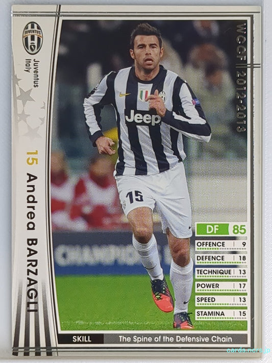 Panini WCCF Football WCCF/2012-2013-210/384 N Andrea Barzagli Trading Card NM