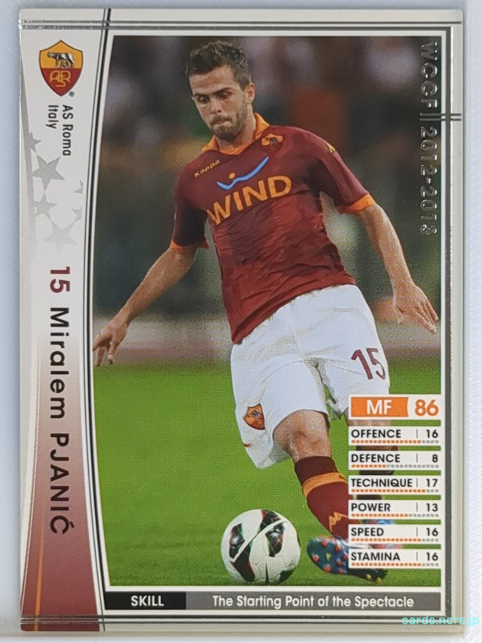 Panini WCCF Football WCCF/2012-2013-187/384 N Miralem PJANIC Trading Card NM