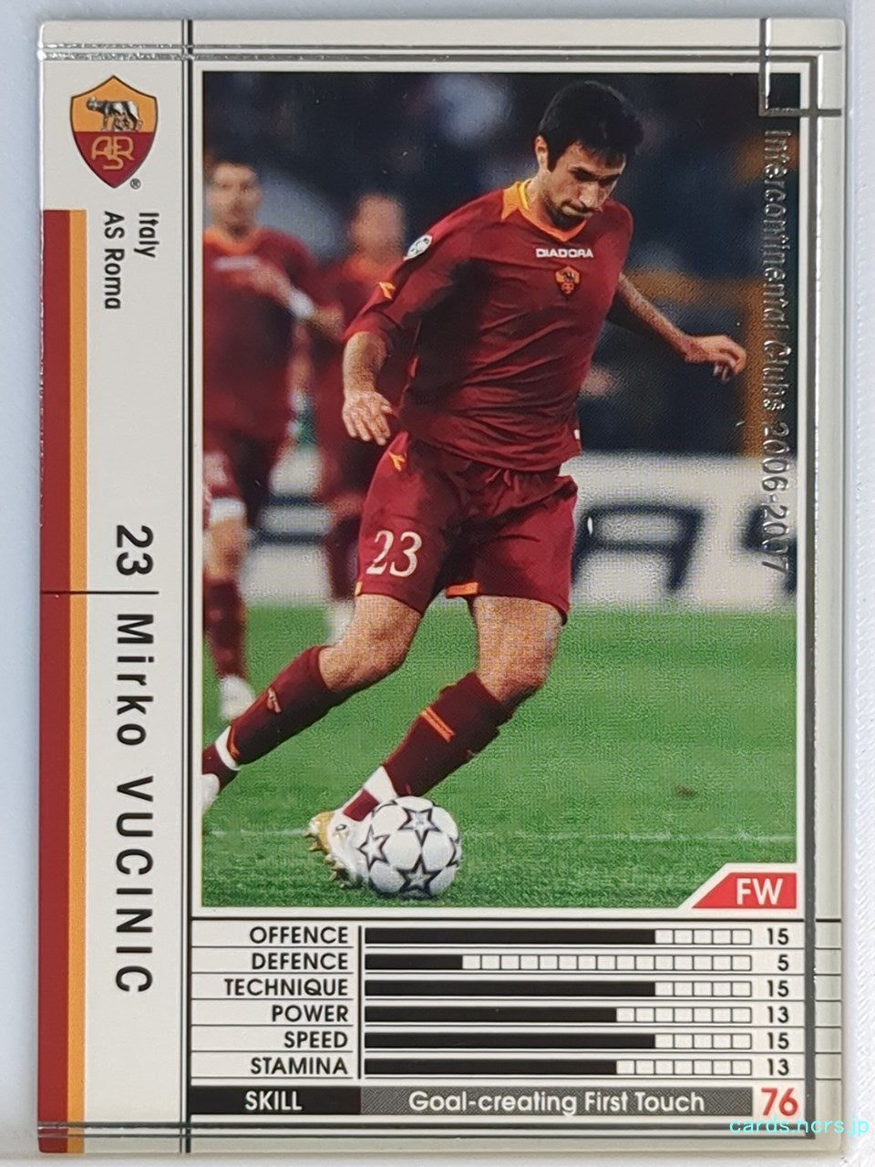 Panini WCCF Football WCCF/2006-2007-304/384 N Mirko Vucinic Trading Card NM