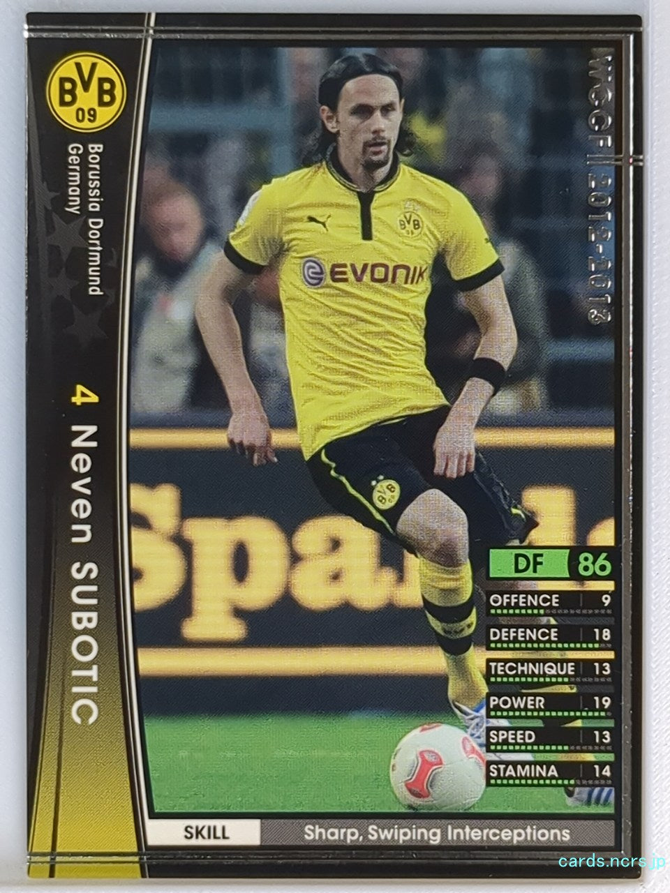 Panini WCCF Football WCCF/2012-2013-102/384 N Neven Subotic Trading Card NM