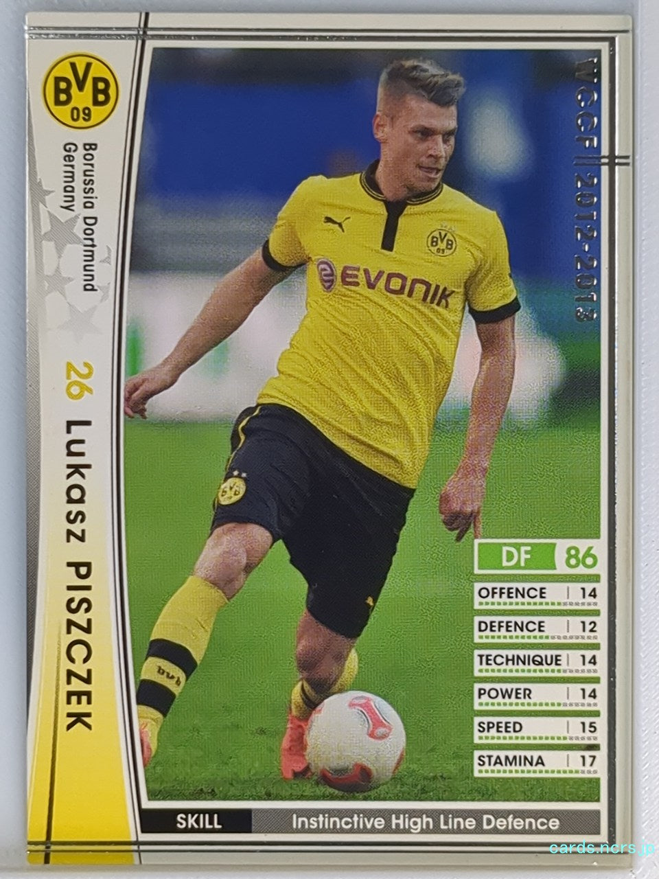 Panini WCCF Football WCCF/2012-2013-099/384 N Lukasz Piszczek Trading Card EX