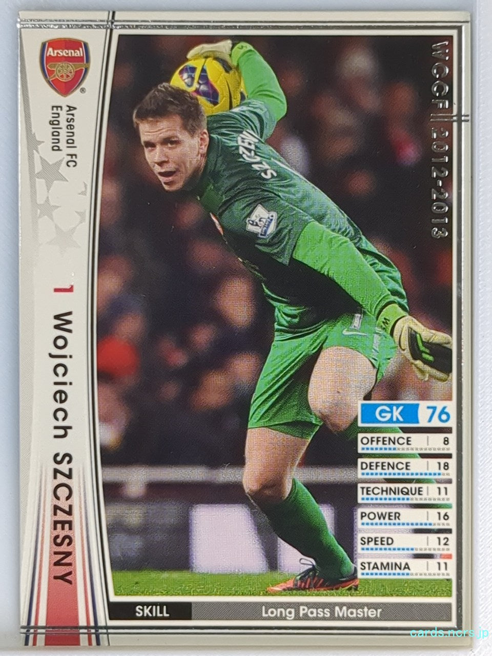 Panini WCCF Football WCCF/2012-2013-001/384 N Wojciech Szczesny Trading Card EX