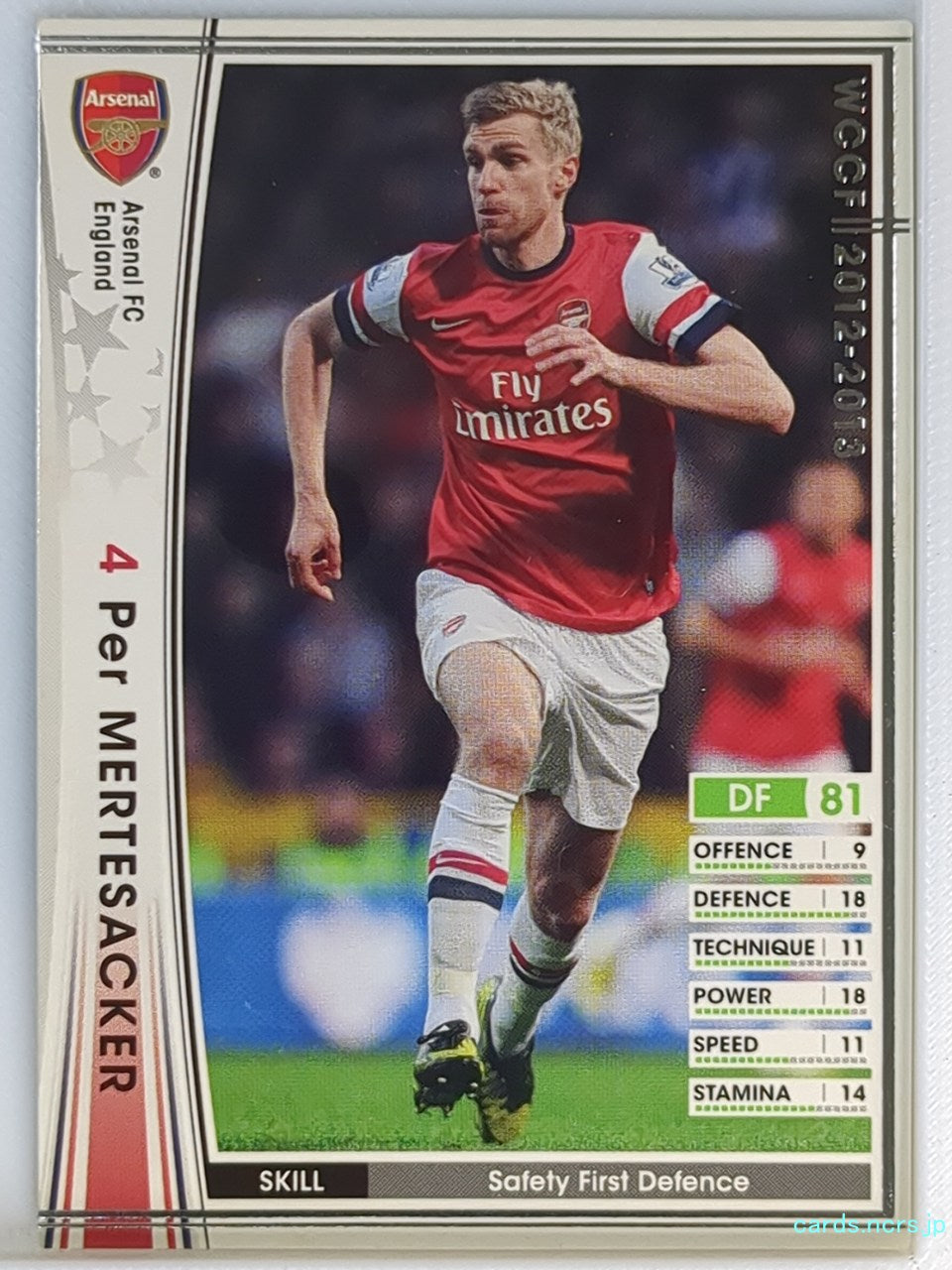 Panini WCCF Football WCCF/2012-2013-004/384 N Per Mertesacker Trading Card EX