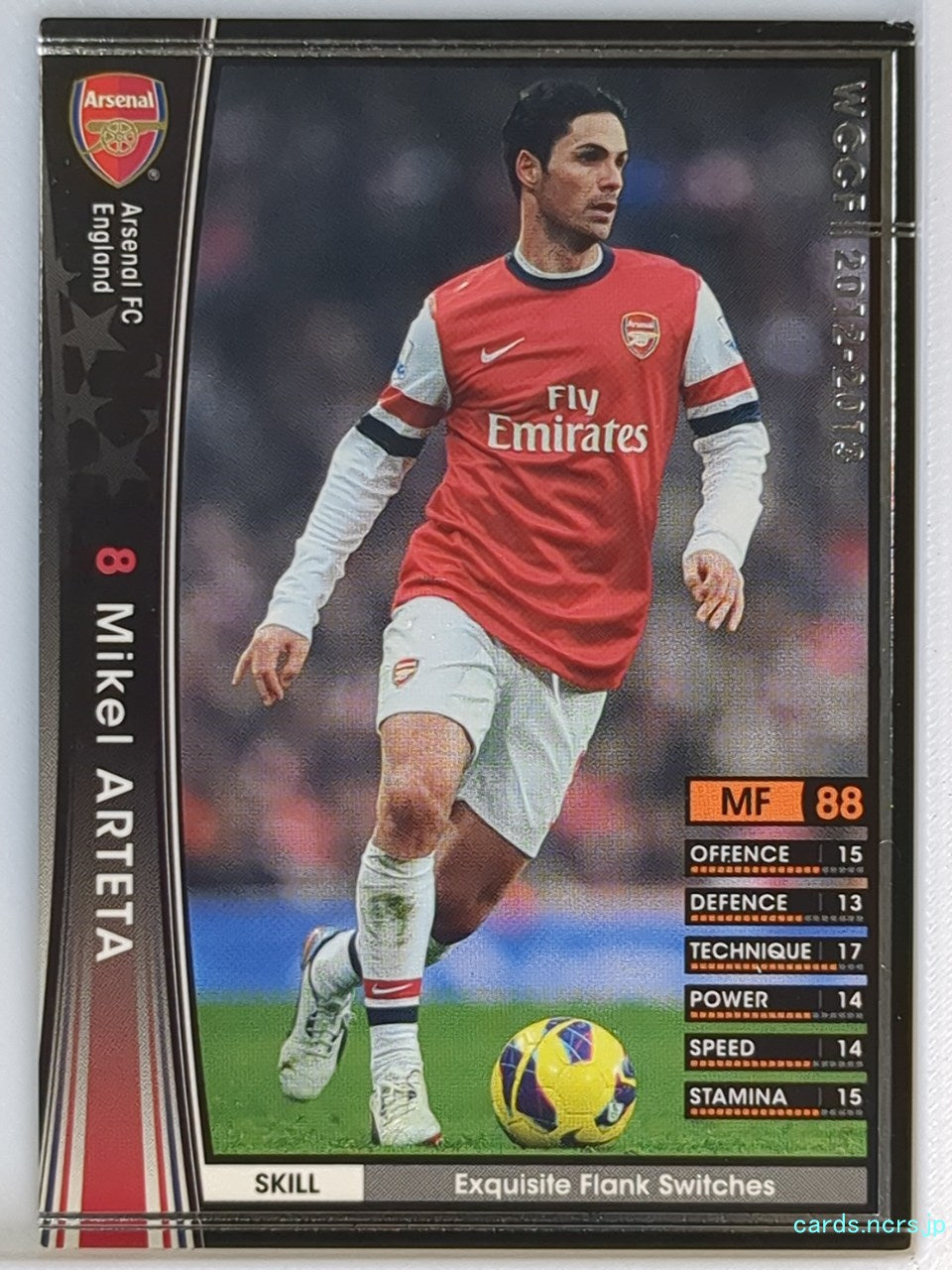 Panini WCCF Football WCCF/2012-2013-008/384 N Mikel Arteta Trading Card EX