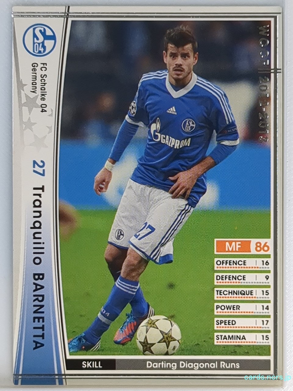 Panini WCCF Football WCCF/2012-2013-136/384 N Tranquillo Barnetta Trading Card N