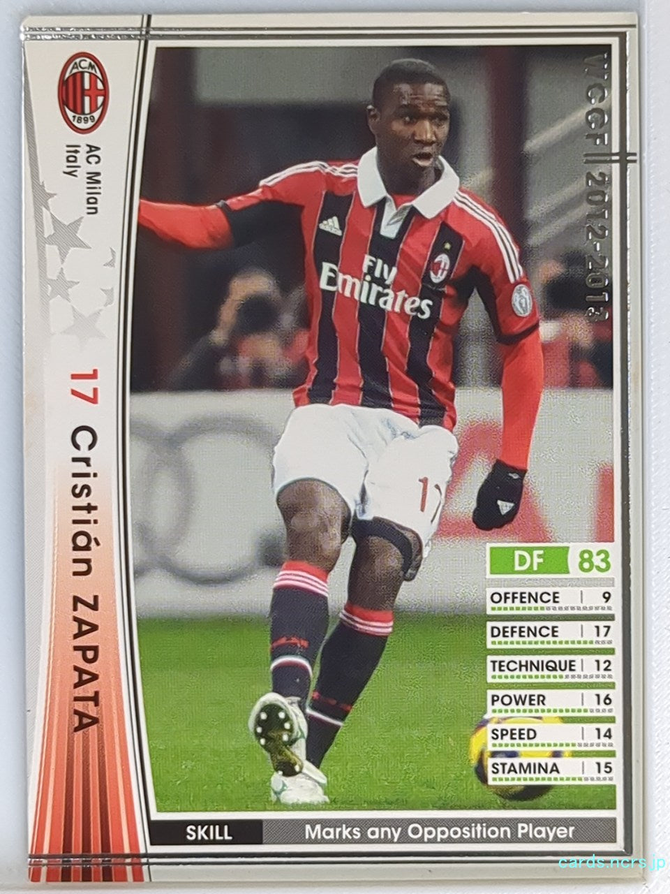 Panini WCCF Football WCCF/2012-2013-166/384 N Cristian Zapata Trading Card NM