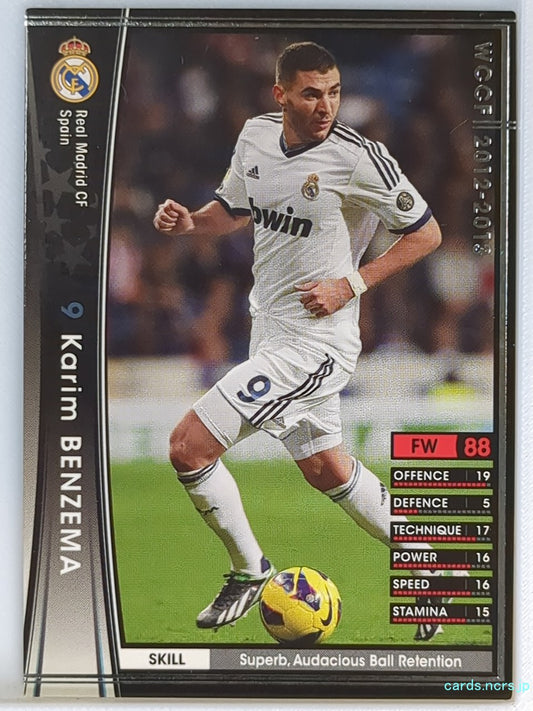 Panini WCCF Football WCCF/2012-2013-366/384 N Karim BENZEMA Trading Card EX
