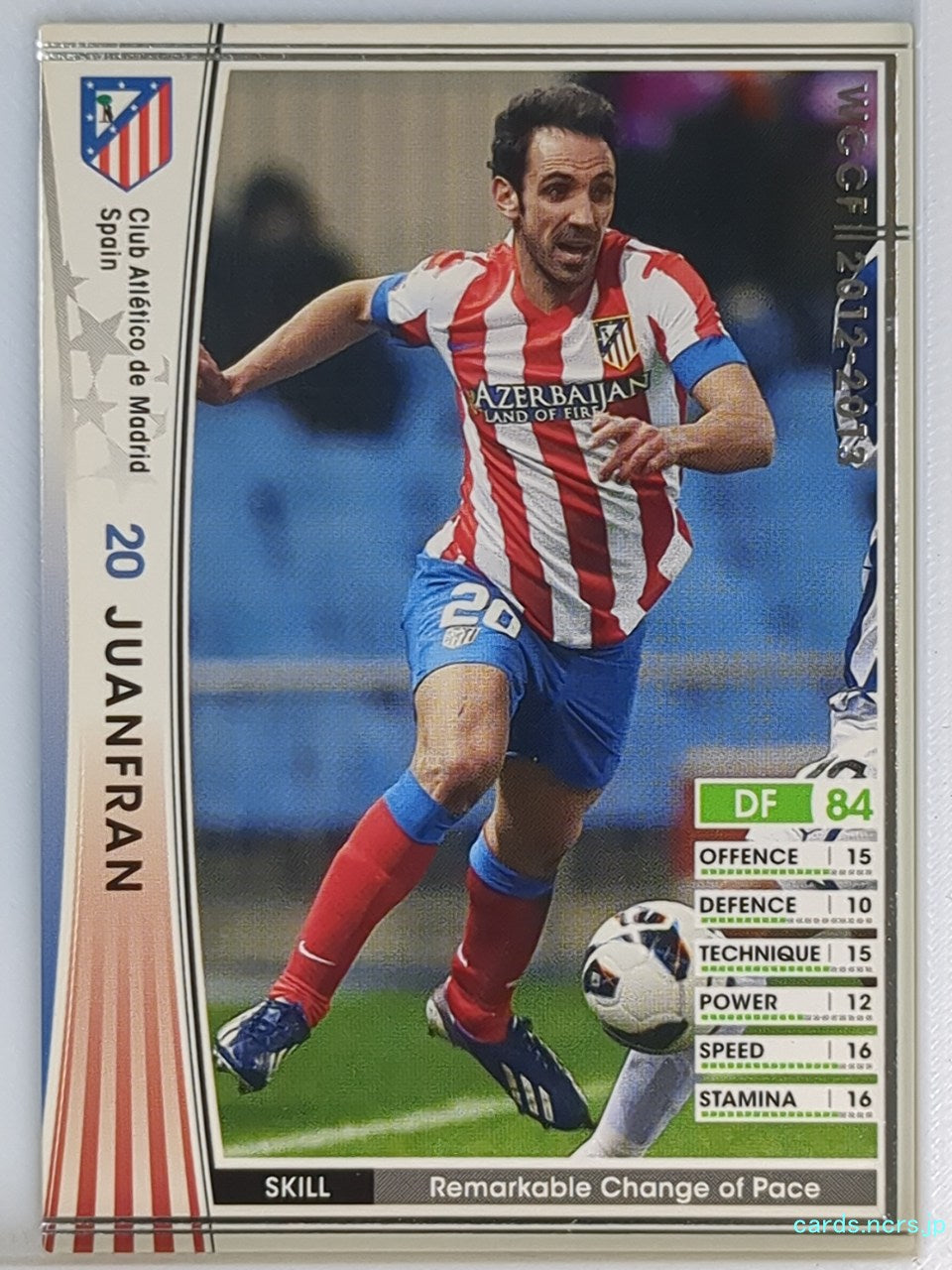 Panini WCCF Football WCCF/2012-2013-309/384 N Juanfran Trading Card NM