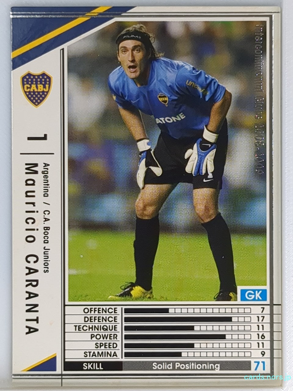 Panini WCCF Football WCCF/2008-2009-001/352 N Mauricio CARANTA Trading Card EX