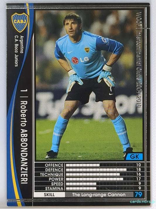 Panini WCCF Football WCCF/2009-2010-001/384 N Roberto ABBONDANZIERI Trading Card NM