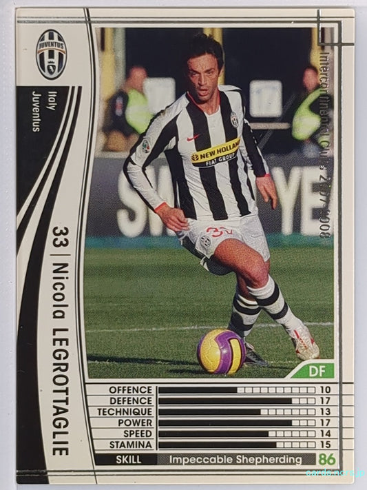 Panini WCCF Football WCCF/2007-2008-276/336 N Nicola LEGROTTAGLIE Trading Card NM