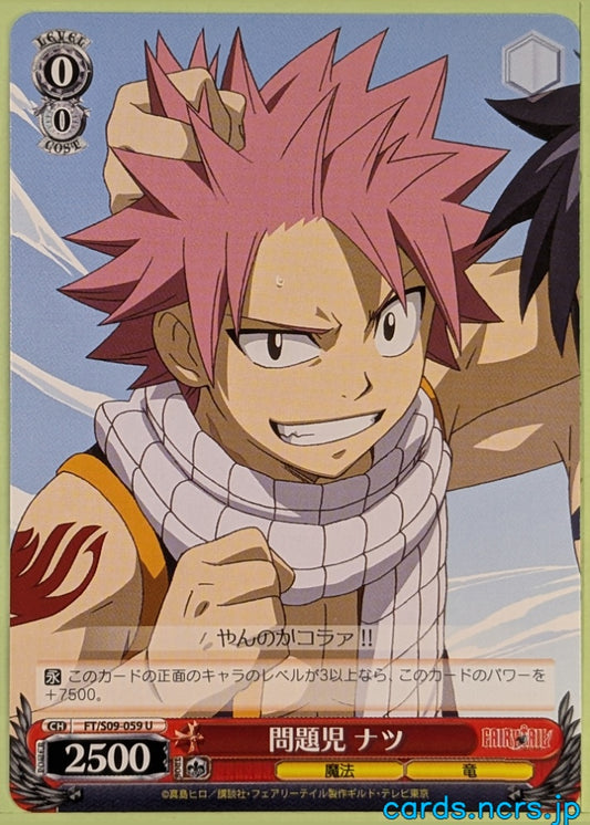 Weiss Schwarz Fairy Tail FT/S09-059U U Natsu Dragneel Trading Card NM