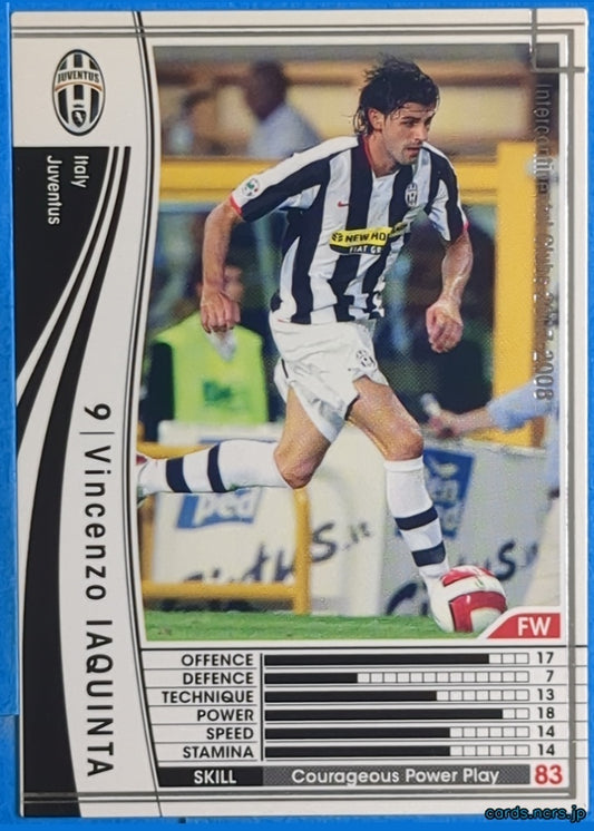 Panini WCCF Football WCCF/2007-2008-286/336 N Vincenzo Iaquinta Trading Card NM