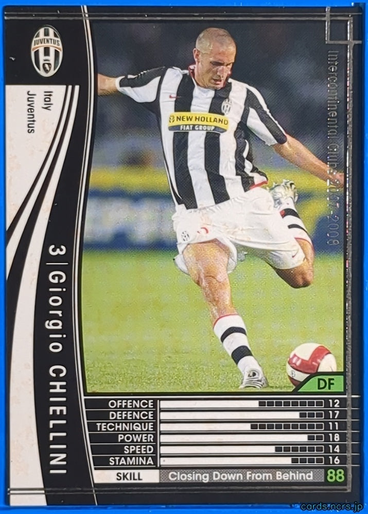 Panini WCCF Football WCCF/2007-2008-274/336 Giorgio Chiellini Trading Card NM