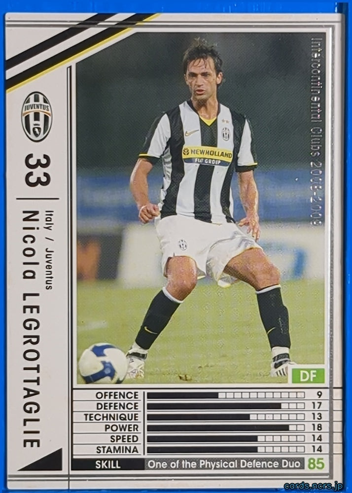 Panini WCCF Football WCCF/2008-2009-261/352 Nicola Legrottaglie Trading Card NM