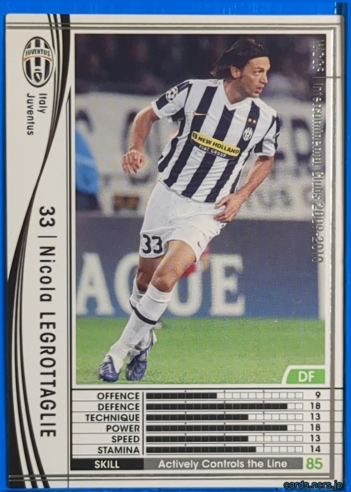 Panini WCCF Football WCCF/2009-2010-262/384 N Nicola LEGROTTAGLIE Trading Card NM