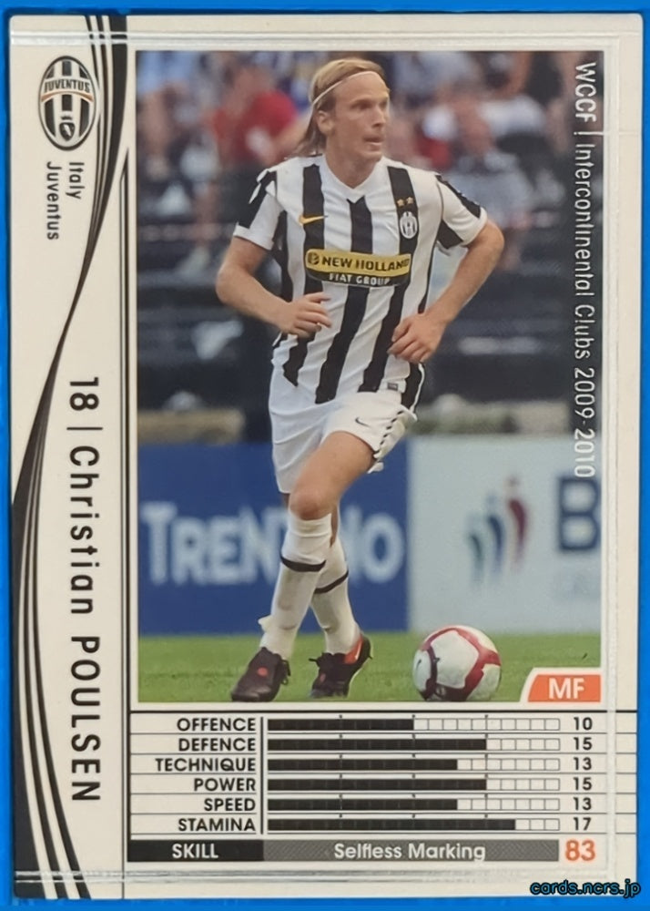 Panini WCCF Football WCCF/2009-2010-268/384 N Christian Poulsen Trading Card NM