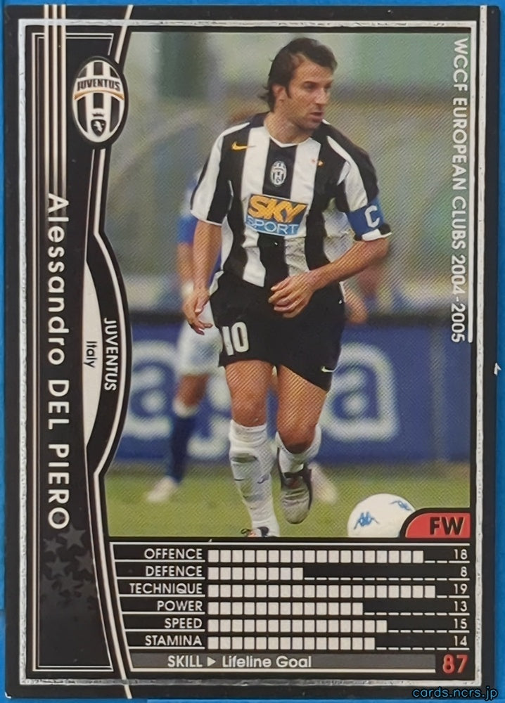 Panini WCCF Football WCCF/2004-2005-142/224 N Giampiero PINZI Trading Card NM