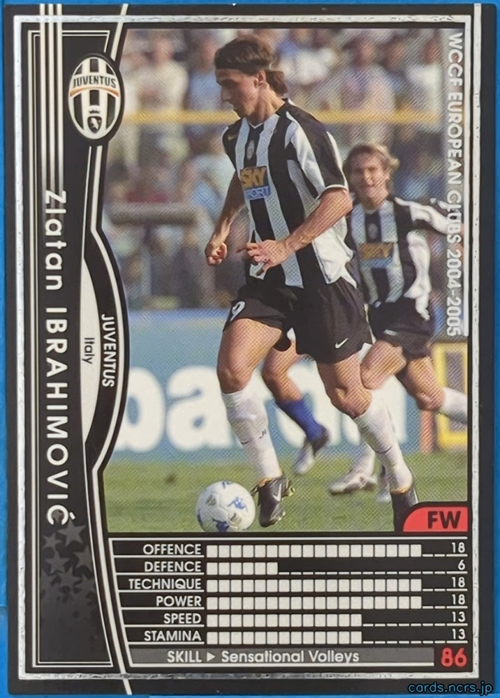 Panini WCCF Football WCCF/2004-2005-143/224 N Zlatan Ibrahimović Trading Card NM