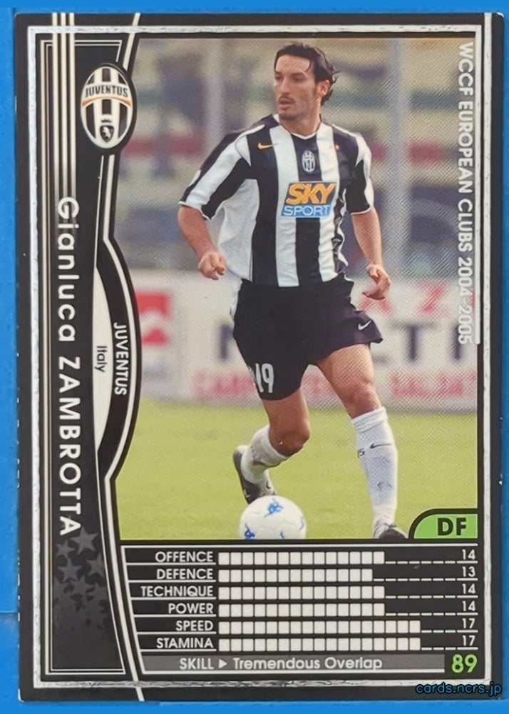 Panini WCCF Football WCCF/2004-2005-134/224 N Gianluca Zambrotta Trading Card NM